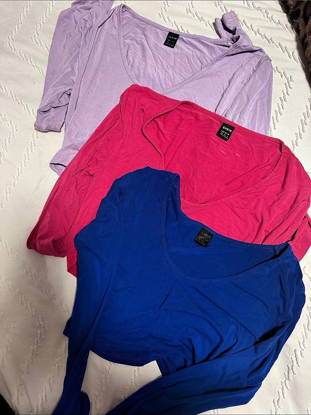 SHEIN Women's 3-Piece Short Sleeve Tops Size XS light weight crop tops